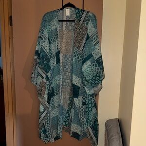 SHEIN Multicolor Patchwork Kimono